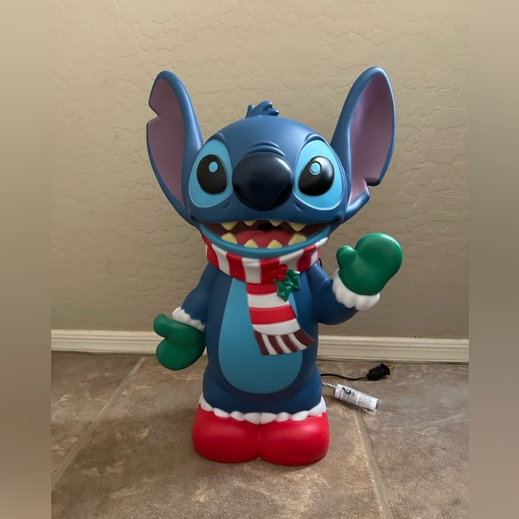 22” Disney Stitch Christmas blow mold yard decoration - Picture 2 of 8